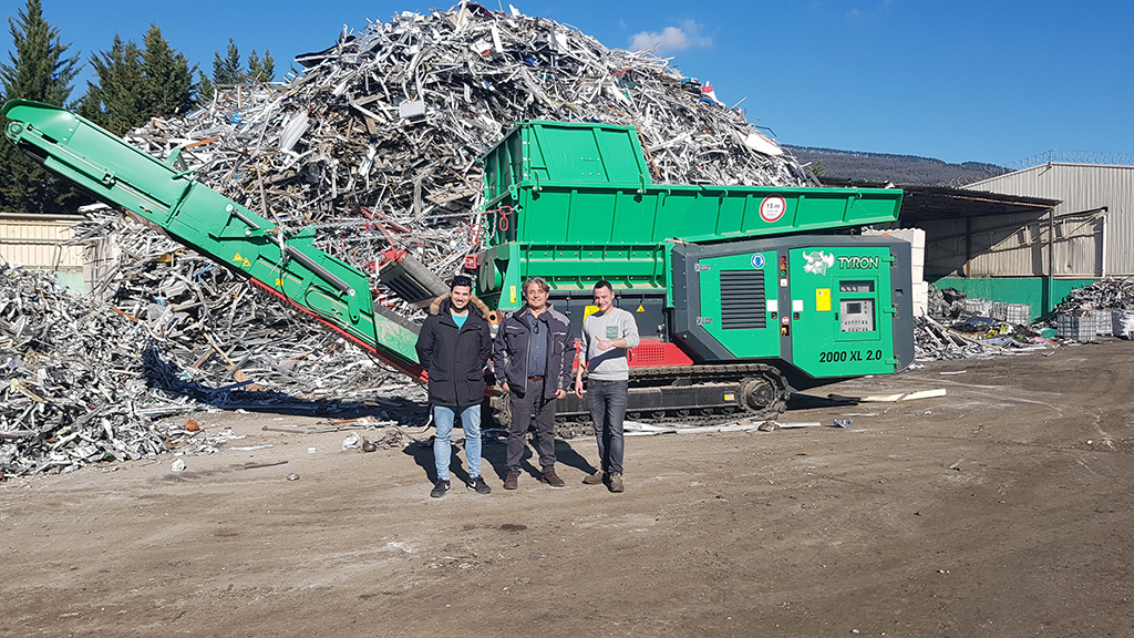 triturador, Planta de reciclaje en Pamplona